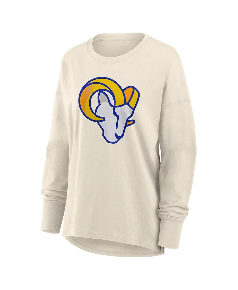 Fanatics Women's Cream Los Angeles Rams Dove Legacy Long Sleeve T-Shirt