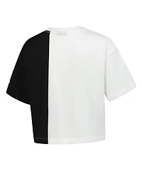 New Era Women's White Minnesota Lynx Team Split Cropped Boxy T-Shirt