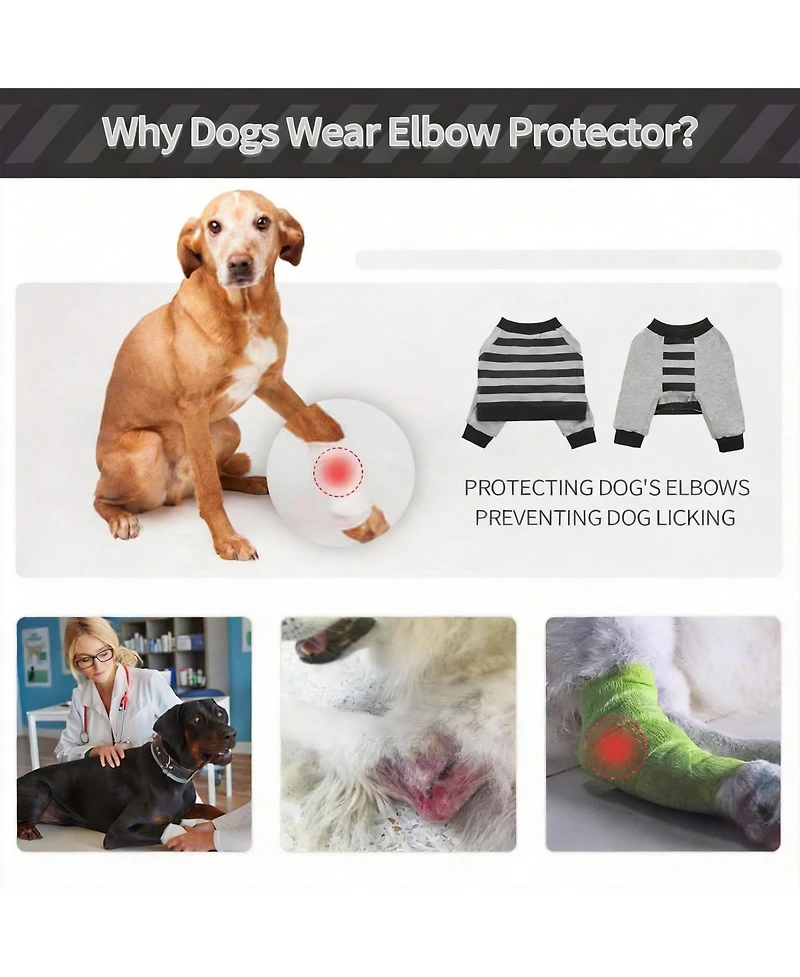 Aronkl Dog Recovery Sleeve for Knee Protection and Joint Support - Easy to Wear