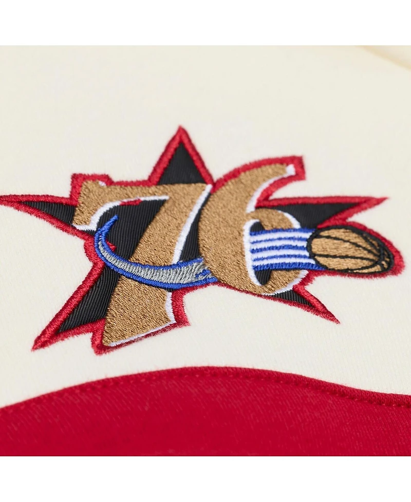Mitchell & Ness Men's Cream Philadelphia 76ers Hardwood Classics 76 Originals Collection Head Coach Hoodie