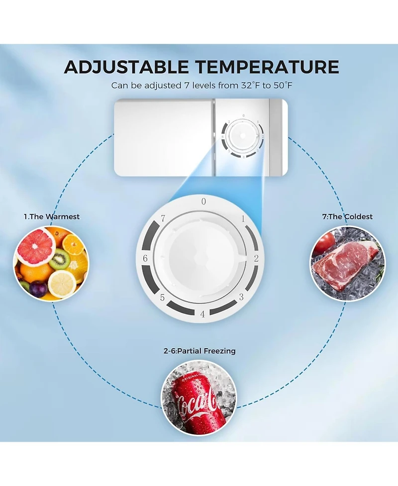 Antarctic Star 1.6 Cu. Ft. Compact Refrigerator with Chiller Compartment