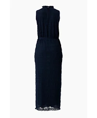 Ivonne Women's Sleeveless Long Pleated Dress