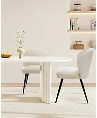 gaomon Pu Leather Dining Chairs Set of 4, Upholstered Chairs with Steel Legs