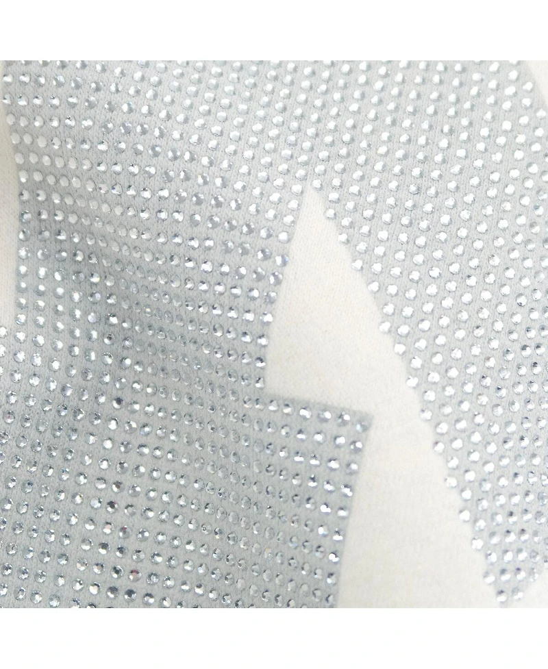 Starter Women's Cream Seattle Seahawks Rhinestone Relaxed Hoodie