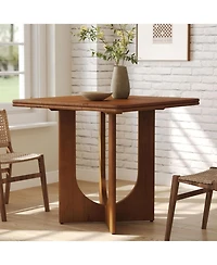 Tribesigns Wooden Square Dining Table for 2-4 People, Small Dinner Table for Dining Room, Kitchen, Small Space