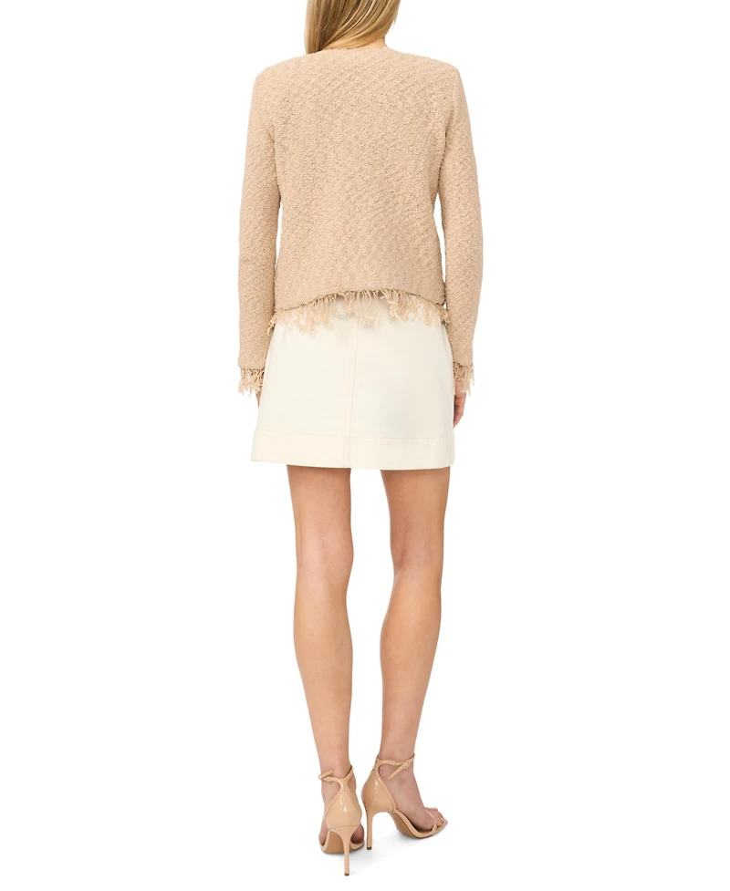 Vince Camuto Women's Fringe Cropped Pull-On Jacket