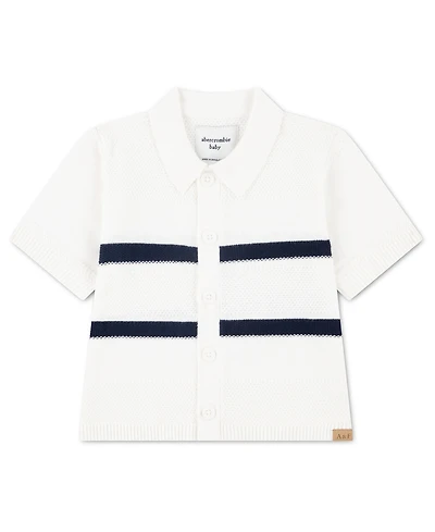 abercrombie kids Boys' Striped Button Through Sweater