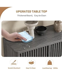 gaomon 63 Inch Shoe Cabinet Large Shoe Storage Cabinet with Adjustable Shelves Wooden Shoe Organizer with Fluted Door Holds 50–60 Pairs