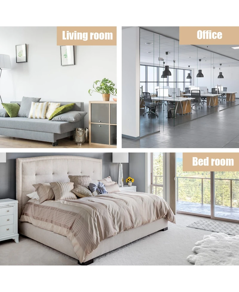 Gymax 3 Tier Nightstand Bedside Table Sofa Side End Table w/Double Shelves Drawer