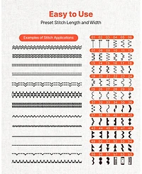 Computerized Sewing Machine with 60 Stitch Patterns & Led Display Screen