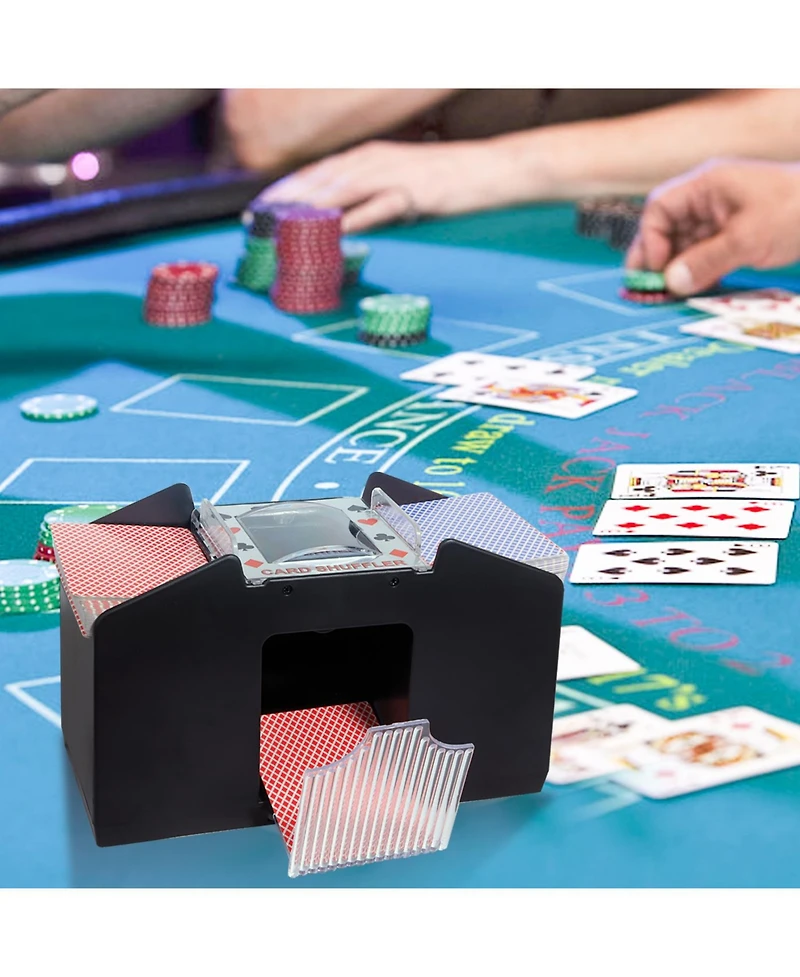 Gse Games & Sports Expert Battery-Operated Automatic Card Shuffler for 1–4 Decks