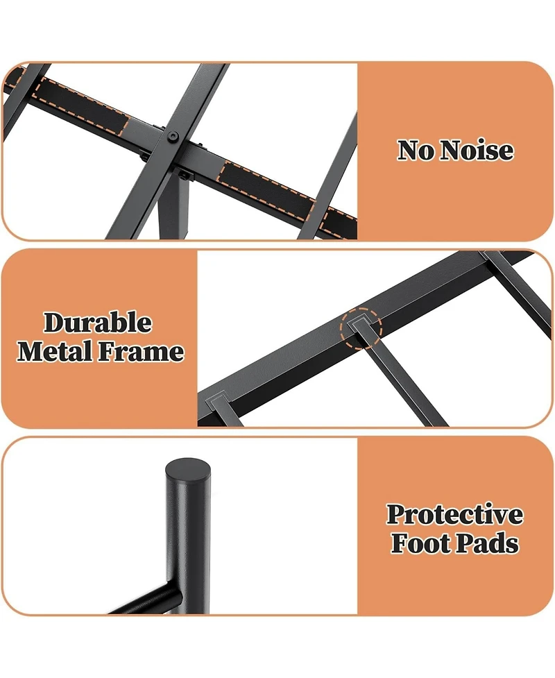 gaomon Size Metal Platform Bed Frame with Victorian Style Wrought Iron-Art Headboard and Footboard, Mattress Foundation