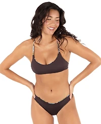 Hurley Women's Reversible Miami Garden Moderate Swim Bottoms