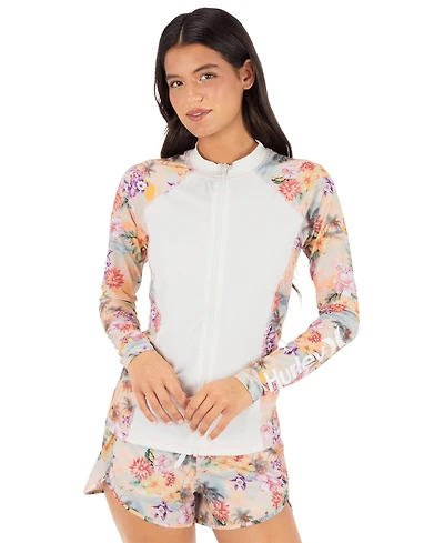 Hurley Women's Scenic Sunset Long-Sleeve Front-Zip Rashguard