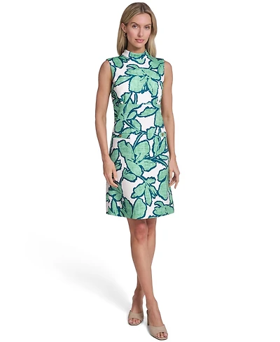 Calvin Klein Women's Sleeveless Mock Neck Dress