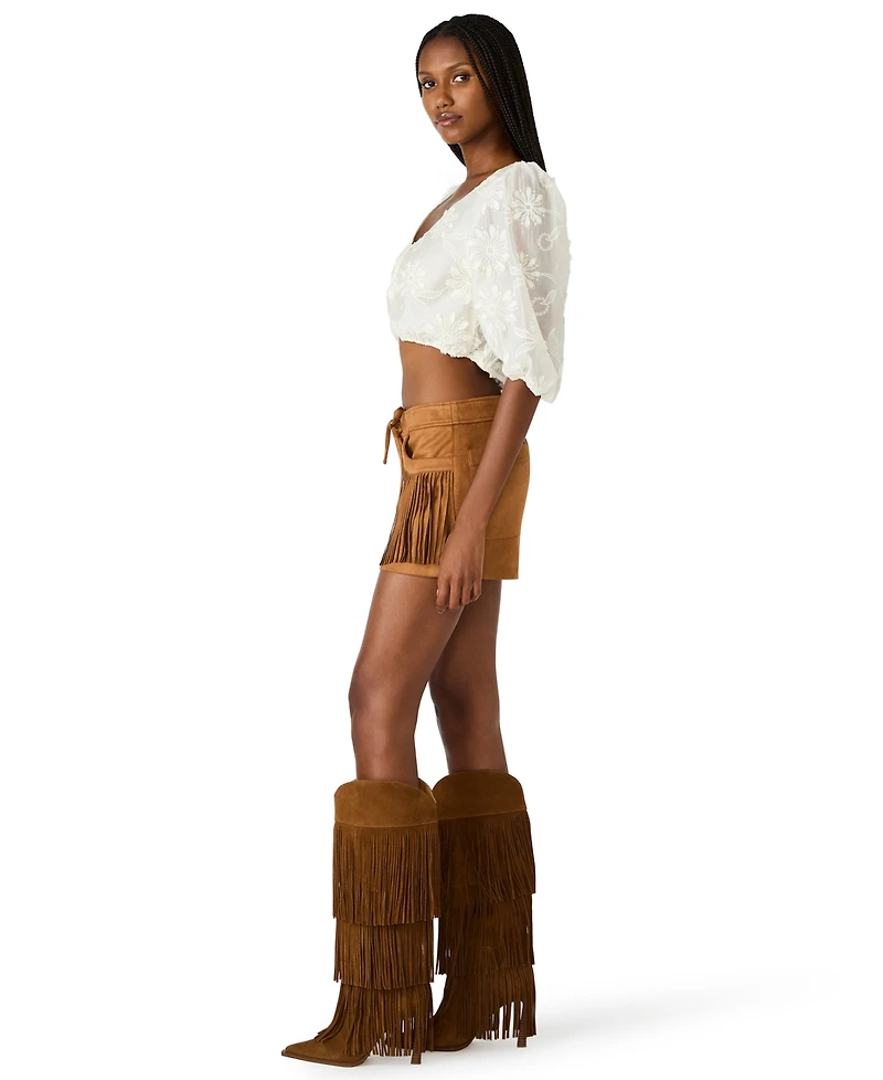 Steve Madden Women's Sienna V-Neck Cropped Top