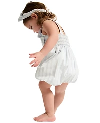 Tommy Hilfiger Baby Girls' Striped Romper & Headband, 2-Piece Set