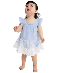 Tommy Hilfiger Baby Girls' Eyelet Dress & Bloomers, 2-Piece Set
