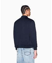 A|X Armani Exchange Men's Quilted Textured Bomber Jacket