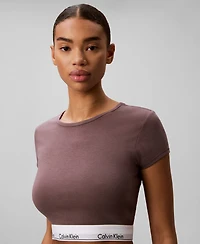 Calvin Klein Performance Women's Modern Short-Sleeve Cropped T-Shirt
