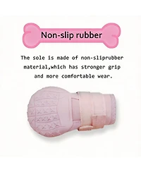 Aronkl Dog Boots with Reflective Straps and Anti-Slip Soles for Large Dogs