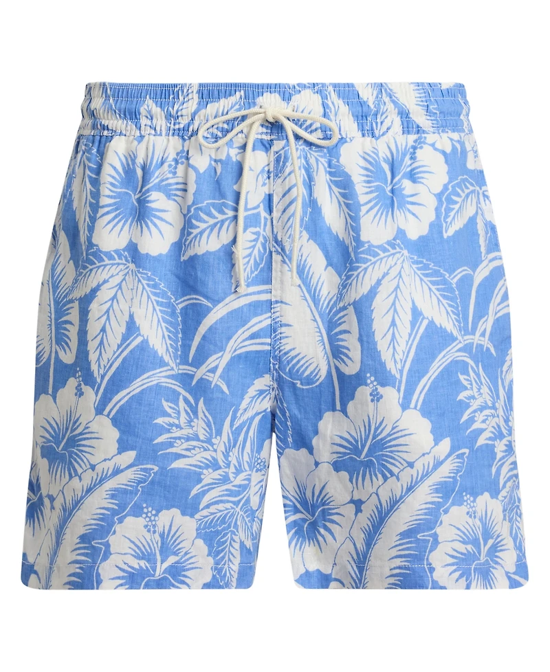 Polo Ralph Lauren Men's Hibiscus Flowers and Palm Fronds Swim Trunks
