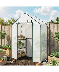 house for Outdoors, 6 Shelves with Pe Cover,