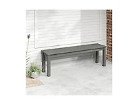 Slickblue 55 Inch Hdpe Outdoor Bench for Patio and Garden