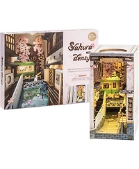 Robotime 3D Jigsaw Puzzle Wooden Model Kit Book Nook Bookend Stand Diy Bookshelf Insert, 7.28"3.94"9.53