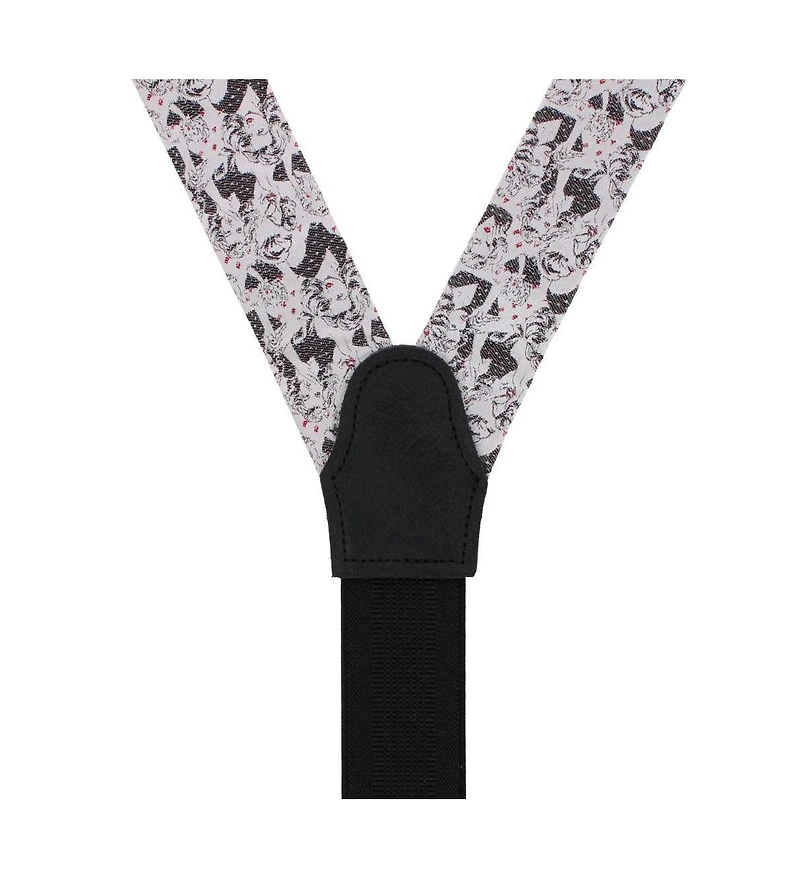 Trafalgar Men's Vintage Vixen Novelty Silk Button End Suspenders
