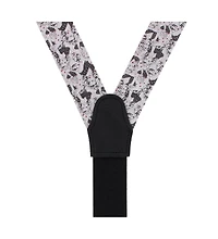 Trafalgar Men's Vintage Vixen Novelty Silk Button End Suspenders