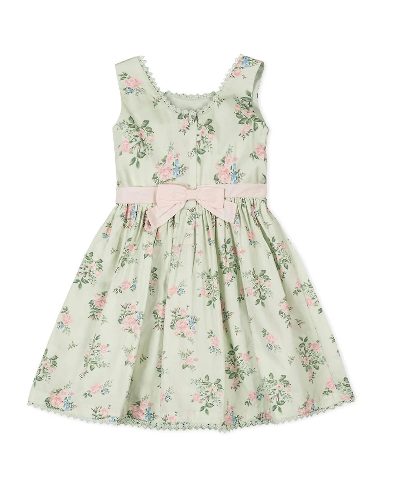 Hope & Henry Little Girls Organic Sleeveless Sateen Party Dress