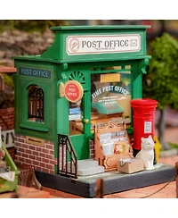 Robotime Dollhouses, Diy Miniature Dollhouse with Post Office Theme, Bookshelf Decoration Birthday Gifts for Adult Kids