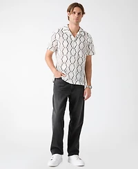 Guess Men's Carter Geometric Crochet Resort Shirt