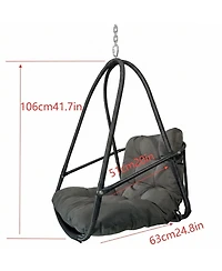 Clihome Wicker Rattan Swing Egg Chair without Stand