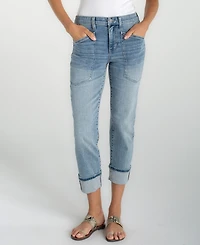 Liverpool Los Angeles Petite Marley Cropped Girlfriend Cuffed Jeans