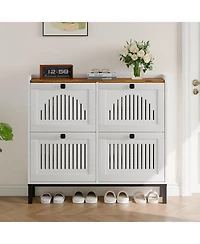 gaomon Modern 4 Turn Over Drawer Shoe Storage Cabinet