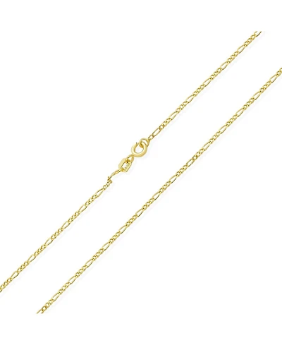 Bling Jewelry Ultra Thin Lightweight 1.2MM .925 Sterling Silver Figaro Link Chain Necklace 16"