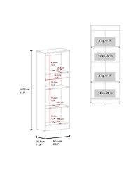 Fm Furniture Insite Kitchen Storage Cabinet with 3 Shelves and 2 Closed Compartments