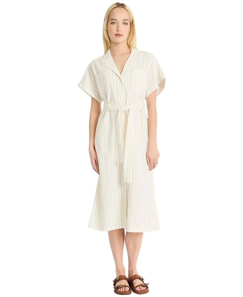 Luxely Women's Dolman-Sleeve Midi Shirt Dress