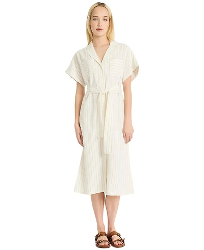 Luxely Women's Dolman-Sleeve Midi Shirt Dress