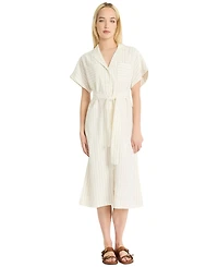 Luxely Women's Dolman-Sleeve Midi Shirt Dress