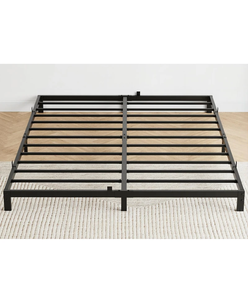 gaomon 8 Inch Black Queen Low Profile Metal Bed Frame-Sturdy Mattress Foundation-Easy Assembly-Noise Free