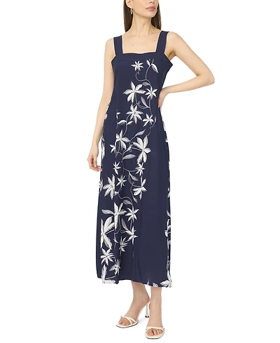 Msk Petite Printed Square Neck Maxi Dress