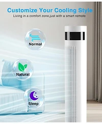 Antarctic Star Digital Oscillating Tower Fan, 3-Speed with Remote & 12H Timer