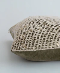 Rizzy Home June Velvet Decorative Pillow, 22" x 22"