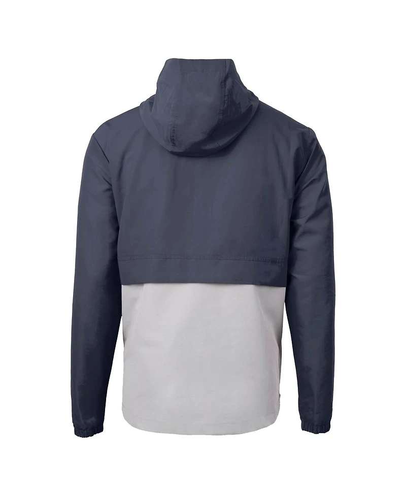 Cutter & Buck Men's Blue New England Patriots Charter Eco Anorak Half-Zip Jacket