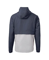 Cutter & Buck Men's Blue New England Patriots Charter Eco Anorak Half-Zip Jacket