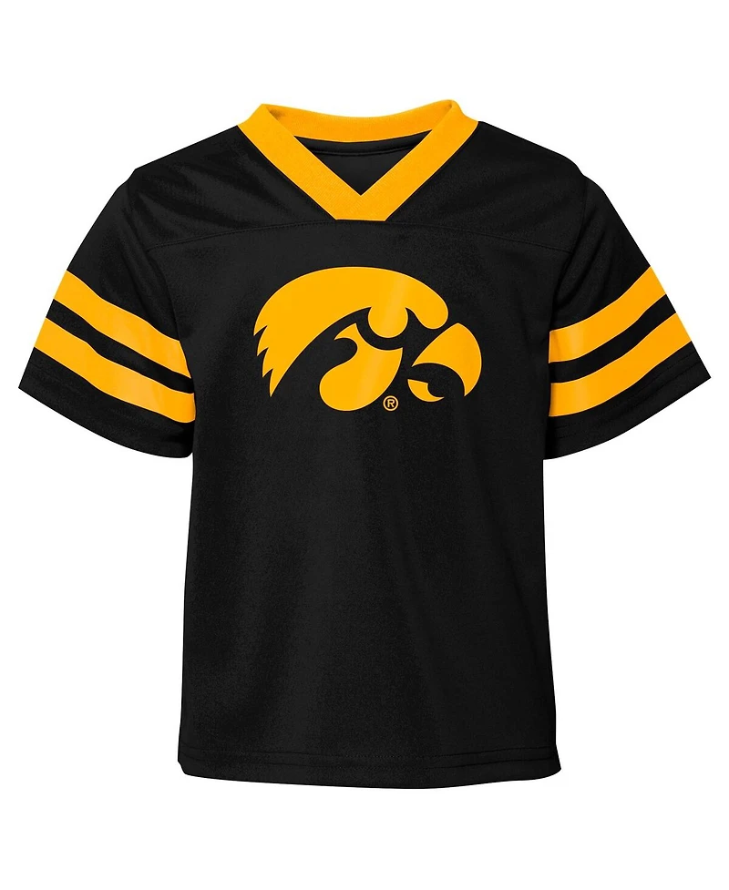 Outerstuff Baby Boys and Girls 2-Piece Black Iowa Hawkeyes Red Zone Jersey Pants Set