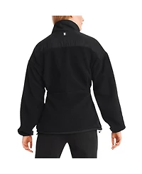 Dkny Sport Women's Black Cincinnati Bengals Drew Mixed Media Full-Zip Jacket